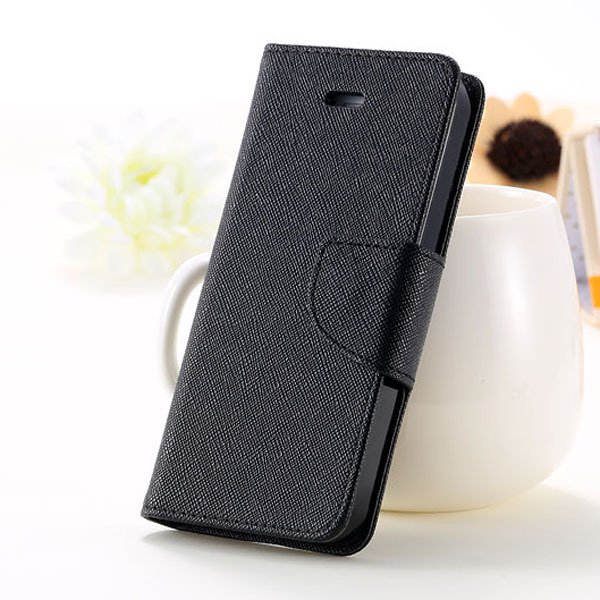 Full Case For Iphone 5 5S 5G Flip Leather Carring Cover With Buckl 1774391390-3-black