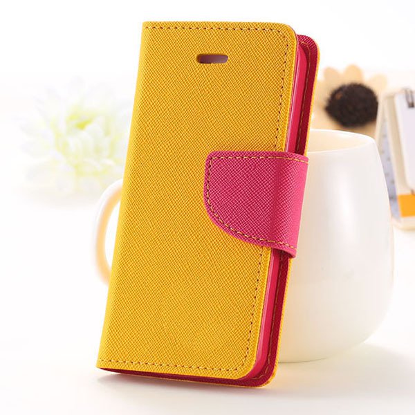 Full Case For Iphone 5 5S 5G Flip Leather Carring Cover With Buckl 1774391390-4-yellow