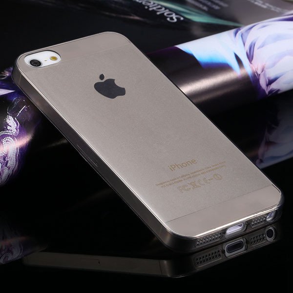 5S Clear Case 0.3Mm Soft Tpu Back Cover For Iphone 5 5S 5G Transpa 2023139390-1-black