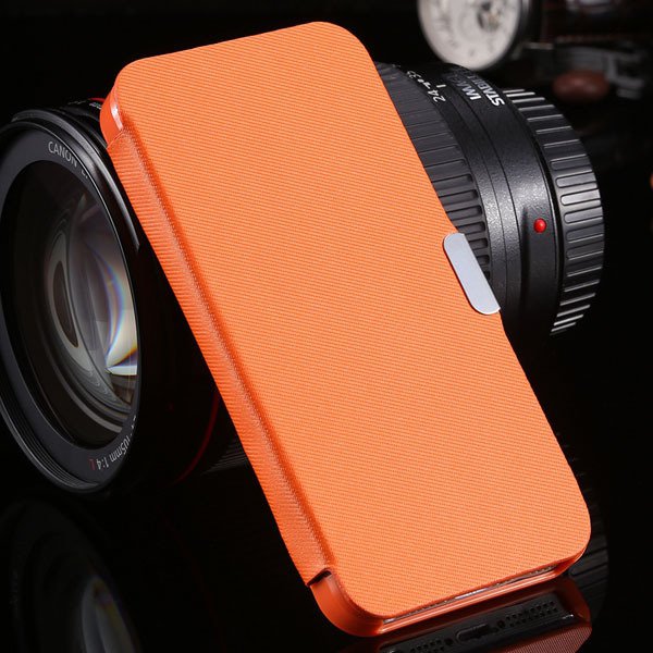 5S Magnetic Wallet Book Case Flip Pu Leather Cover For Iphone 5 5S 1057199030-7-orange