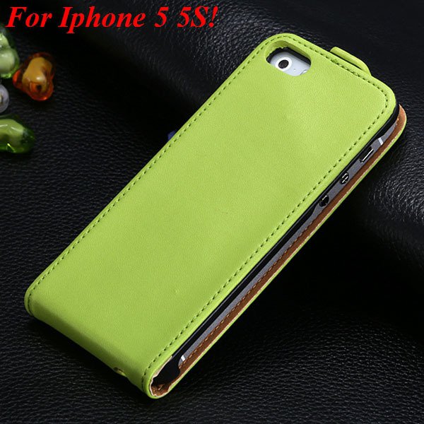 Luxury Genuine Leather Flip Cover Case For Iphone 5 5S 5G Full Pho 1336843246-6-5 5S Green