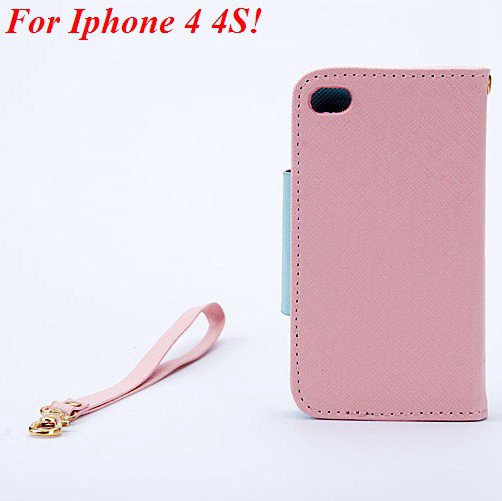 4S 5S Flip Case Wallet Leather Cover For Iphone 4 4S 4G 5 5S 5G Ph 1848716552-8-pink for 4S