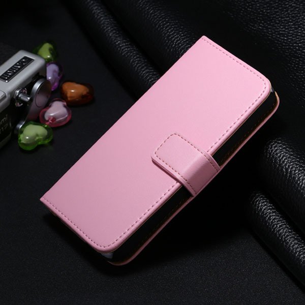 5S Genuine Leather Case For Iphone 5 5S Wallet Cover With Magnetic 1772007304-5-pink