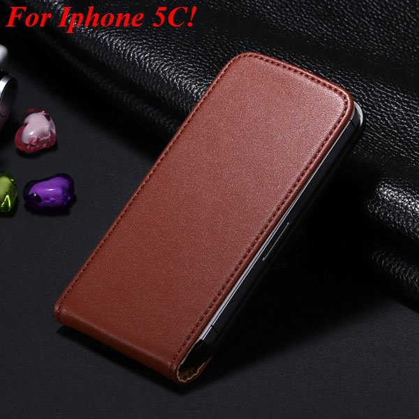 5C Genuine Leather Case Flip Cover For Iphone 5C Vertical Mobile P 1855464865-3-brown for 5C