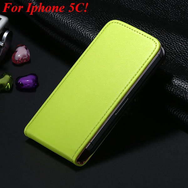 5C Genuine Leather Case Flip Cover For Iphone 5C Vertical Mobile P 1855464865-4-green for 5C