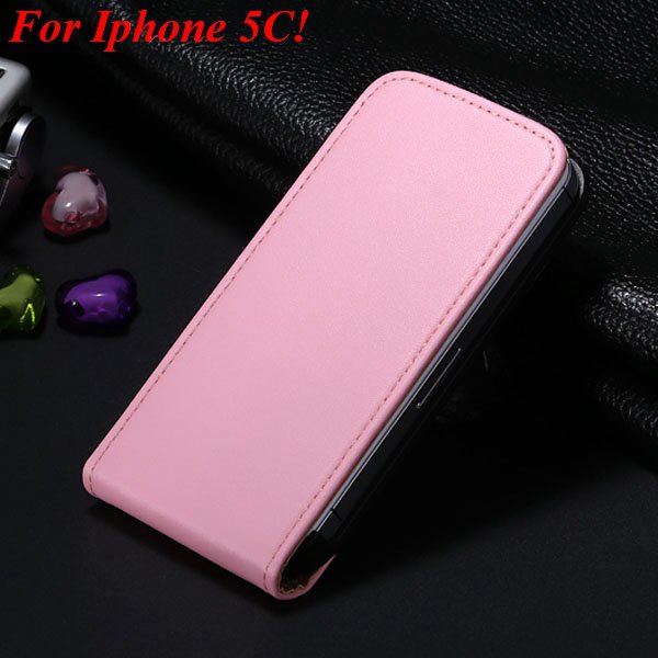 5C Genuine Leather Case Flip Cover For Iphone 5C Vertical Mobile P 1855464865-6-pink for 5C