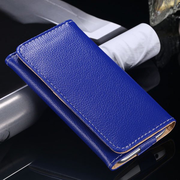 General Use Lychee Grain Case For Iphone 4 4S 4G 5 5S 5G For Samsu 1868921276-3-blue