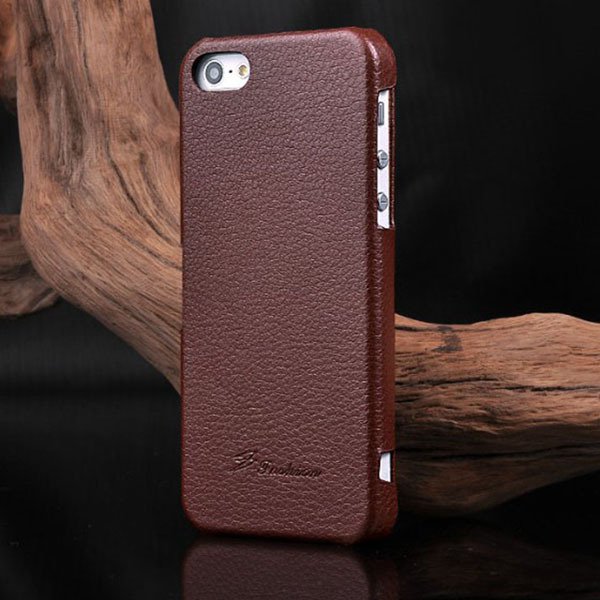 Unique Lychee Pattern Flip Genuine Leather Case For Iphone 5 5S 5G 1003880523-4-brown