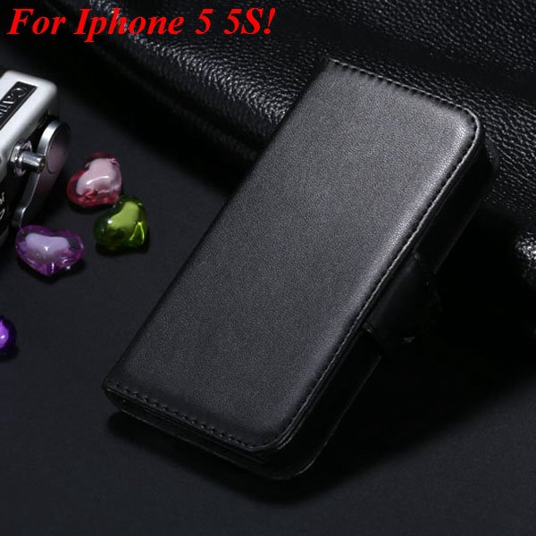Full Flip Case For Iphone 5 5S 5G Cover Comprehensive Phone Bag Ph 2038369358-1-black for 5S