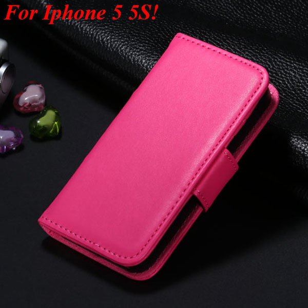 Full Flip Case For Iphone 5 5S 5G Cover Comprehensive Phone Bag Ph 2038369358-4-hot pink for 5S