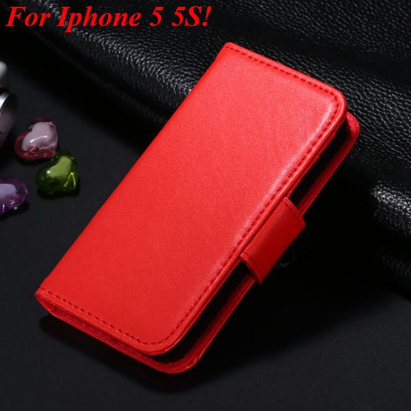 Full Flip Case For Iphone 5 5S 5G Cover Comprehensive Phone Bag Ph 2038369358-7-red for 5S