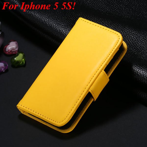 Full Flip Case For Iphone 5 5S 5G Cover Comprehensive Phone Bag Ph 2038369358-8-yellow for 5S
