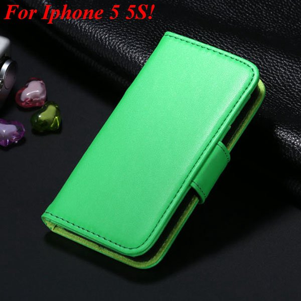 Full Flip Case For Iphone 5 5S 5G Cover Comprehensive Phone Bag Ph 2038369358-10-green for 5S