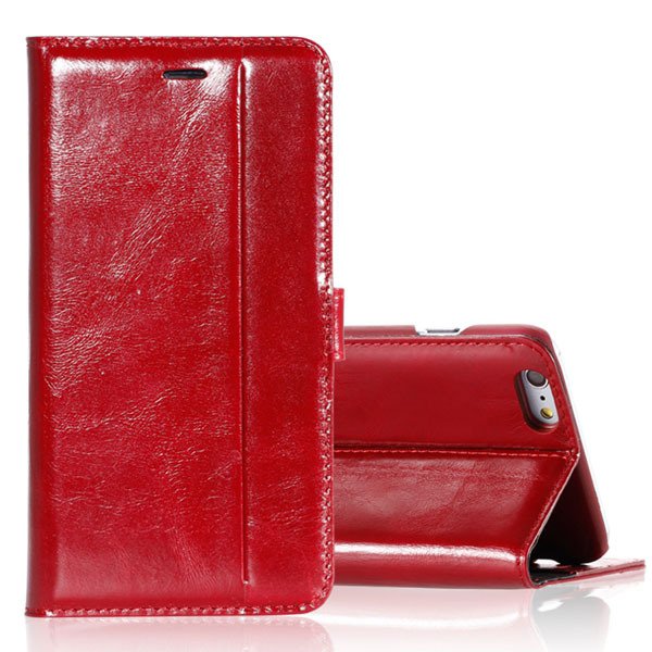 5S Flip Leather Case Original Real Leather Cover For Iphone 5 5S 5 32271077936-3-red