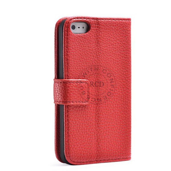 Luxury Wallet Leather Case For Iphone 5 5S 5G Original Cover With 1001913456-3-red