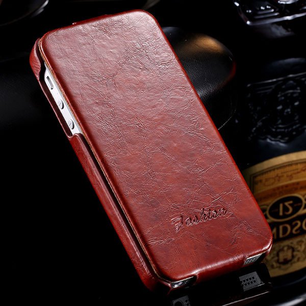 Retro Smooth Wax Feeling Full Cover For Iphone 5 5S 5G Pu Leather 32252012042-2-brown