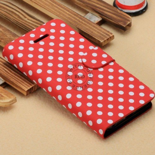 Wave Point Leather Case For Iphone 5C Fashion Handbag For Iphone5C 1322707628-3-Red