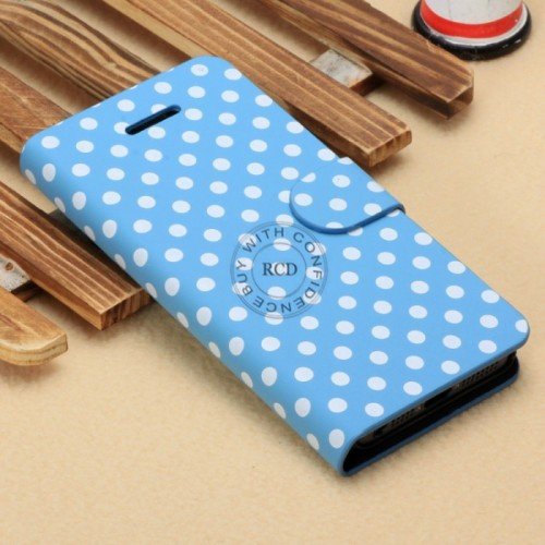 Wave Point Leather Case For Iphone 5C Fashion Handbag For Iphone5C 1322707628-6-Blue