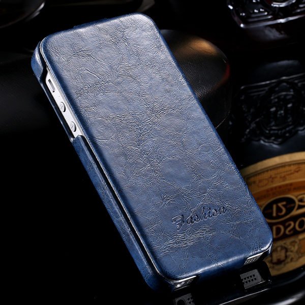Retro Grease Glazed Pu Leather Cover For Iphone 5 5S 5G Full Prote 32251855587-3-blue