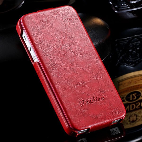 Retro Grease Glazed Pu Leather Cover For Iphone 5 5S 5G Full Prote 32251855587-5-red
