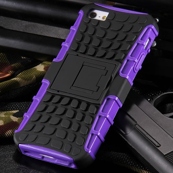 5S Hybrid Case Anti Shock Armor Cover For Iphone 5 5S 5G Heavy Dut 32303253175-6-purple