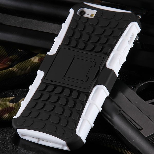 5S Heavy Duty Armor Case For Iphone 5 5S 5G Dual Protect Hybrid Ba 32303987983-2-white
