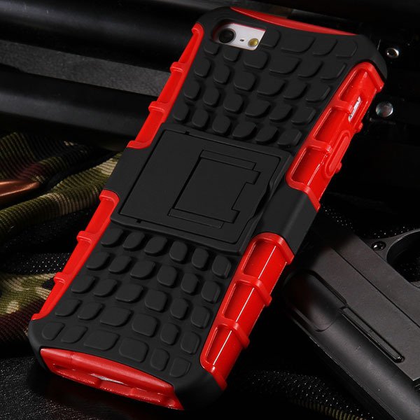 5S Heavy Duty Armor Case For Iphone 5 5S 5G Dual Protect Hybrid Ba 32303987983-3-red