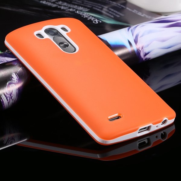 G3 Soft Tpu Combo Case For Lg G3 Cover For D858 D859 Plastic Back 2024340846-2-orange