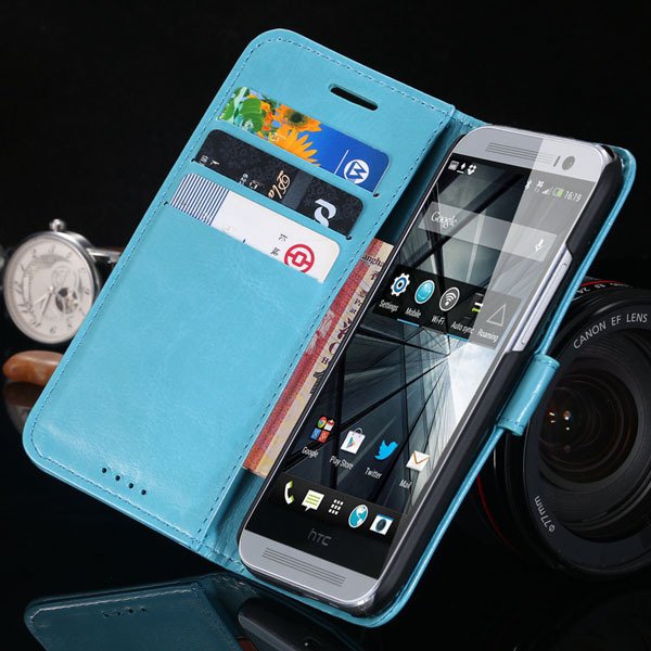 M8 Pu Leather Case For Htc One M8 Korea Flip Wallet Cover With Sta 1877644056-4-blue