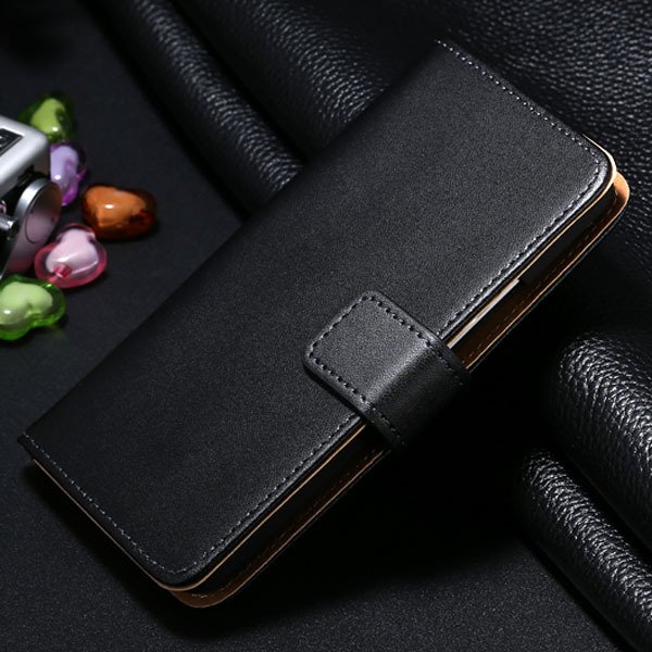 M7 Genuine Leather Case For Htc One M7 Flip Wallet Stand Full Cove 1321815681-1-black
