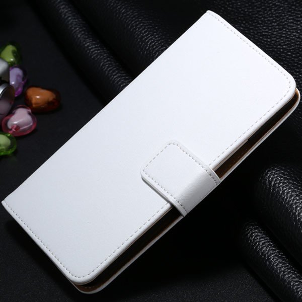 M7 Genuine Leather Case For Htc One M7 Flip Wallet Stand Full Cove 1321815681-2-white