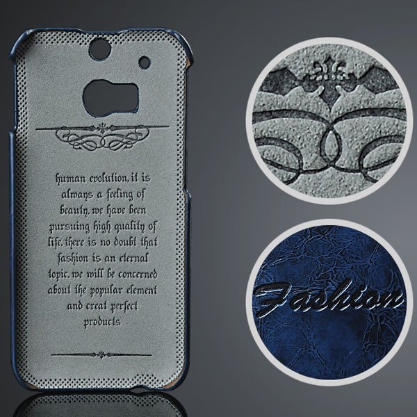 M8 Back Pu Leather Case Card Slot Deluxe Cover For Htc One M8 Slim 32237304154-4-blue