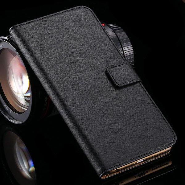 For Nokia 520 Real Genuine Leather Case Flip Cover With Stand Hold 32276628368-1-black