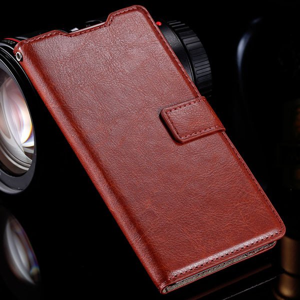 Z3 Luxury Pu Leather Case Vintage Wallet Book Cover For Sony-Erics 32283515946-4-brown