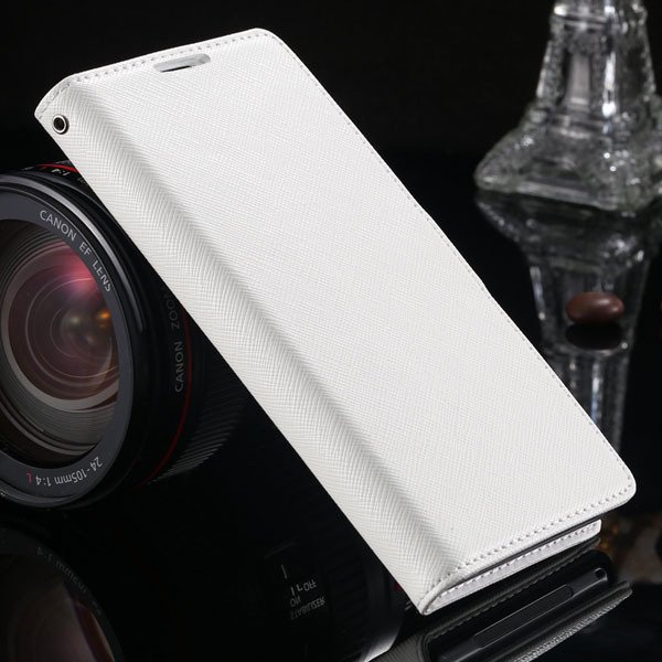 Cross Grain Genuine Leather Case For Sony-Ericsson Xperia Z2 D6503 1879216741-2-white
