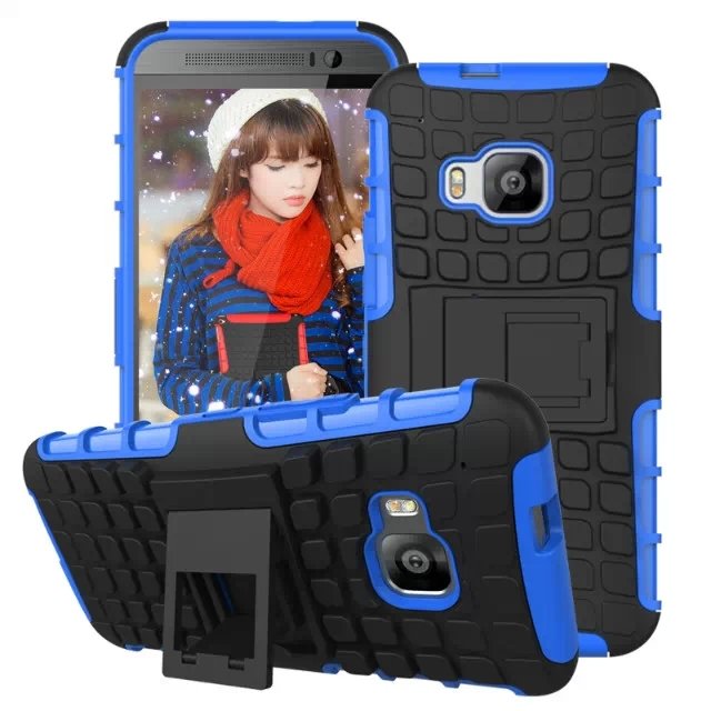 M9 Hybrid Kickstand Case Heavy Duty Armor Cover For Htc One M9 Com 32298660297-4-blue