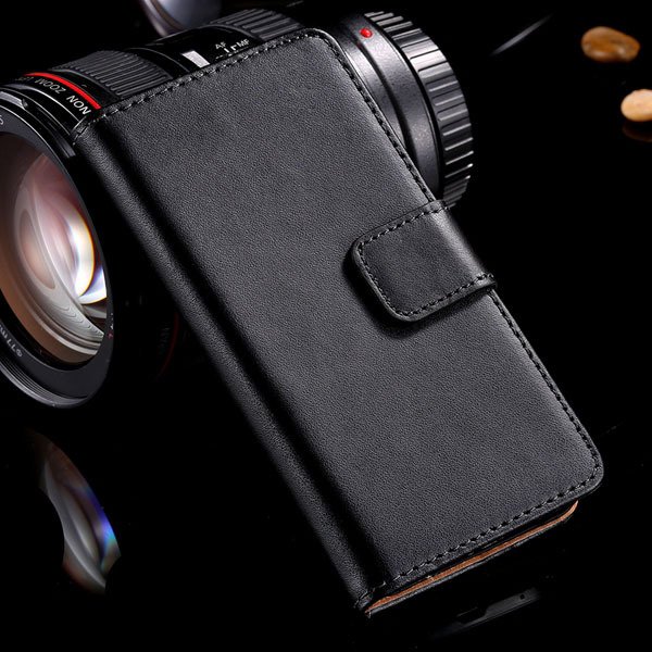 For Htc One Mini Luxury Genuine Leather Case Flip Wallet Cover For 32288871960-1-black