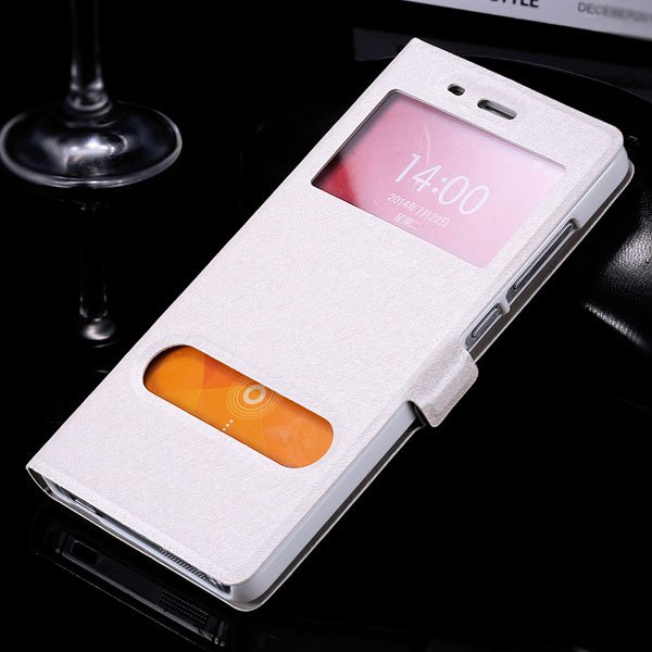 M4 Luxury Pu Leather Case Free Answer Dual Window Display View Cov 32283802278-2-silver