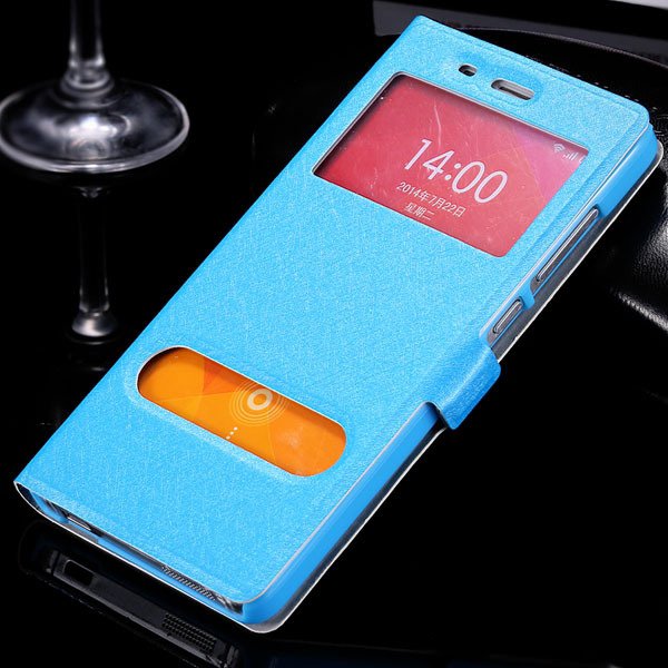 M4 Luxury Pu Leather Case Free Answer Dual Window Display View Cov 32283802278-4-sky blue
