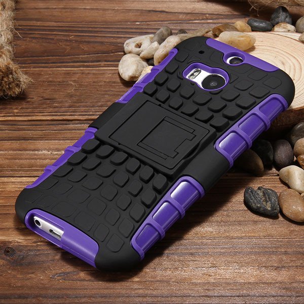 M8 Armor Heavy Duty Hard Cover Case For Htc One M8 Dual Layer Sili 32294281901-6-purple