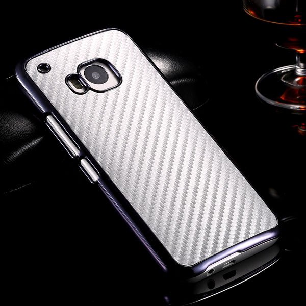 M9 Luxury Carbon Fiber Case With Chromed Metallic Plating Frame Ed 32304891410-4-silver