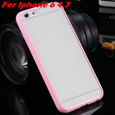 New Arrival Slim Colorful Tpu Clear Case For Iphone 6 4.7'' Phone 2018245815-7-pink For Iphone 6