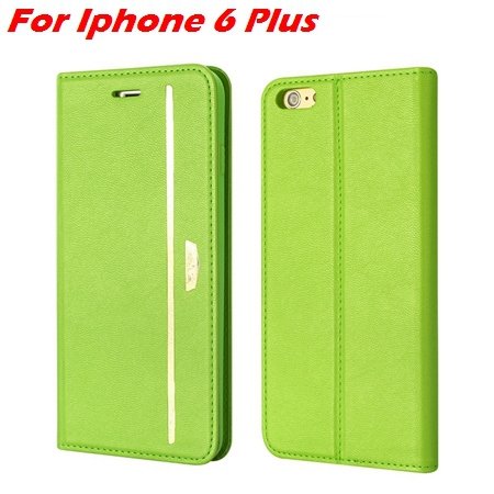 Luxury Fashion High Quality Leather Case For Iphone 6 Flip Case St 2055637345-5-Green For I6 Plus