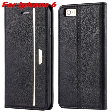 Luxury Fashion High Quality Leather Case For Iphone 6 Flip Case St 2055637345-6-Black For Iphone 6