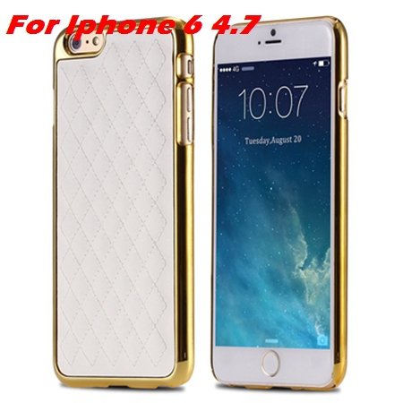 Newest Luxury Retro Gold Pc Plating Linear Ex Case For Iphone 6 4. 32226725265-2-I6 White and Gold