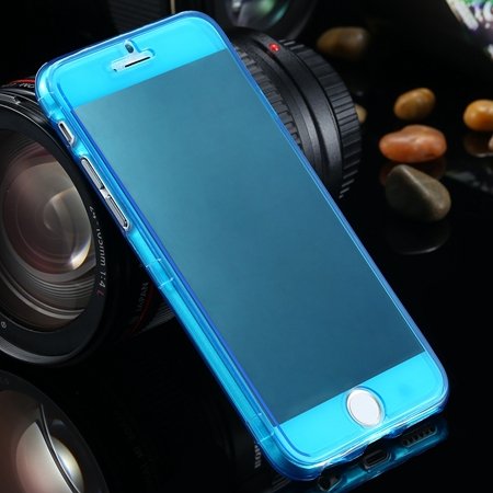 Ultra Light Transparent Slim Tpu Soft Flip Case For Iphone 6 4.7"" 2032639495-4-Blue