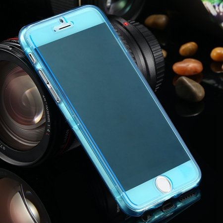 Ultra Light Transparent Slim Tpu Soft Flip Case For Iphone 6 4.7"" 2032639495-6-Light Blue