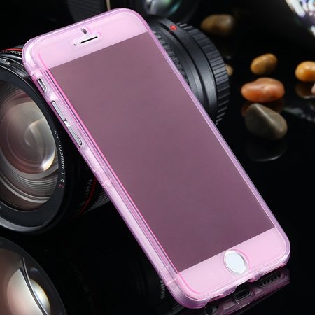 Ultra Light Transparent Slim Tpu Soft Flip Case For Iphone 6 4.7"" 2032639495-9-Pink