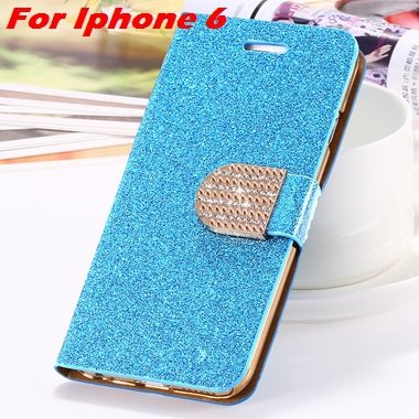 For Iphone 6 Case Gold Luxury Bling Diamond Leather Case For Iphon 32258181305-1-Blue For Iphone 6