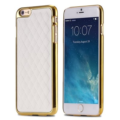 Retro Luxury Pc Plating + Pu Leather Case For Iphone 6 4.7 "" Soft 32256589583-2-White and Gold